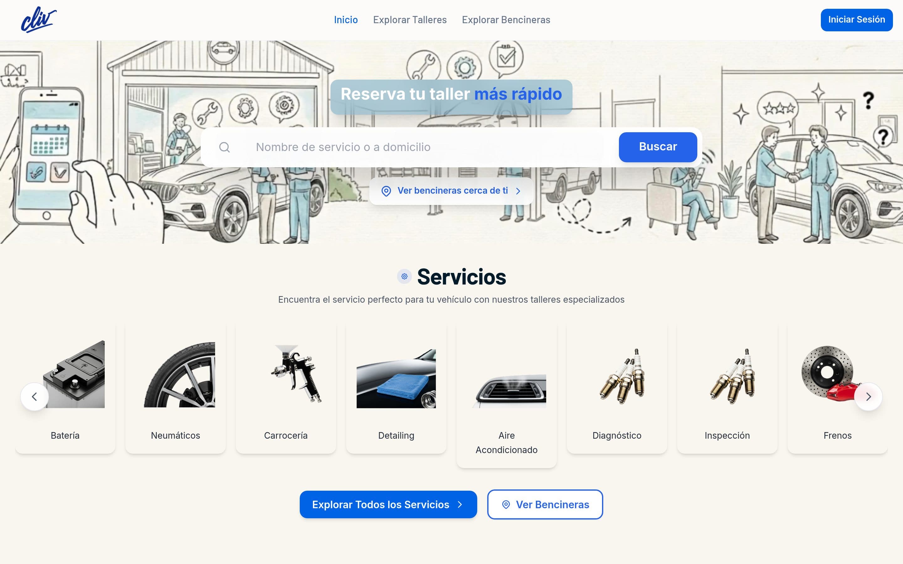 Perfil público del taller en Cliv